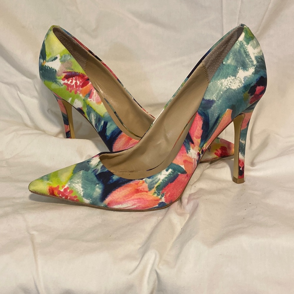 Multi colored women heels